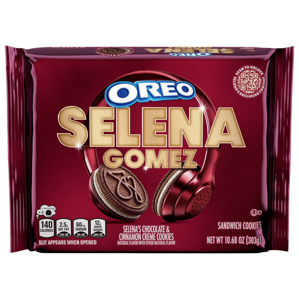 Oreo Selena Gomez Cinnamon Creme Chocolate Sandwich Cookies