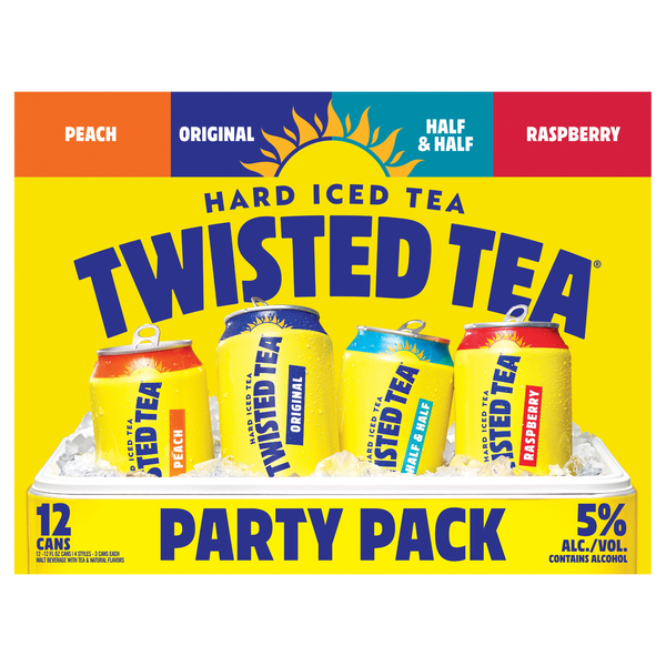 Twisted Tea Party Pack Hard Iced Tea - 12 pk