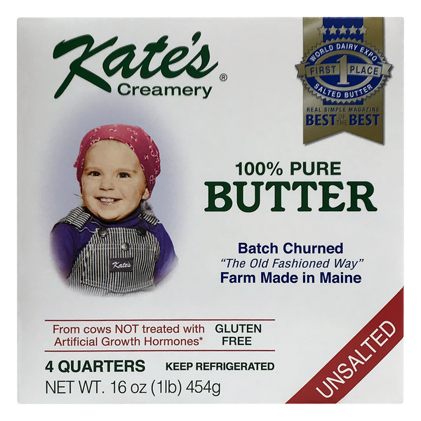 Kate's Creamery 100% Pure Unsalted Butter Sticks - 4 ct