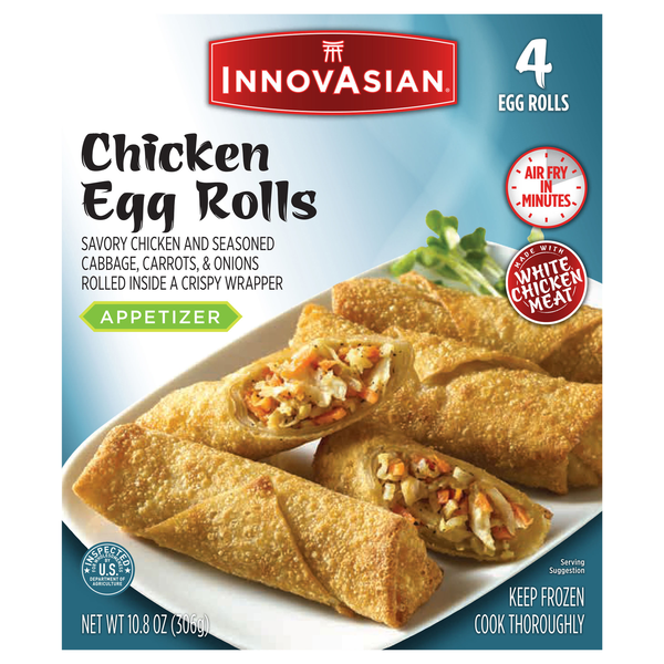 InnovAsian Chicken Egg Rolls - 4 ct Frozen