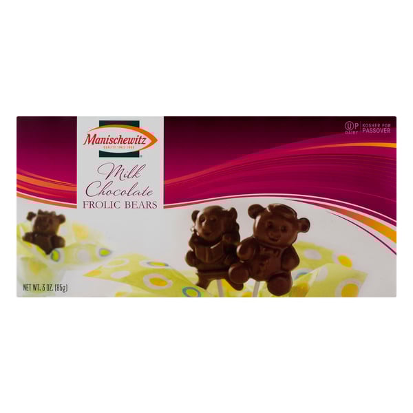 Manischewitz Milk Chocolate Frolic Bears Lollipops Kosher For Passover