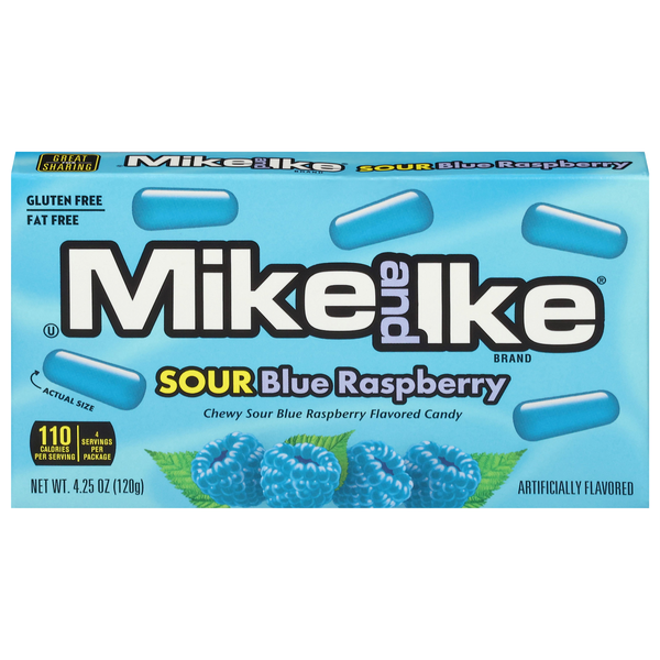 Mike & Ike Sour Blue Raspberry Candy Theater Box