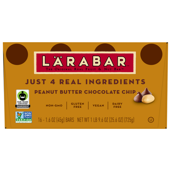 LARABAR Gluten Free Peanut Butter Chocolate Chip Fruit & Nut Bars - 16 ct
