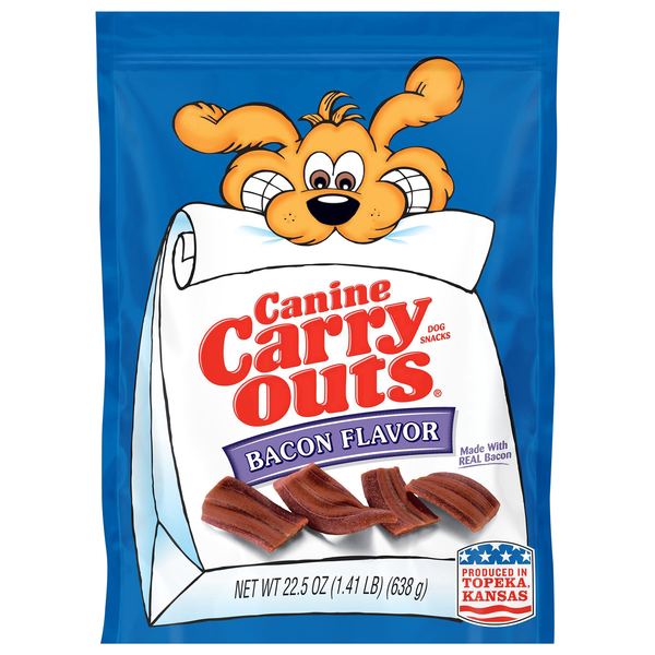 Canine Carry Outs Bacon Flavor Dog Treat Snacks