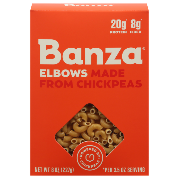 Banza Gluten Free High Protein Low Carb Chickpeas Elbows Pasta