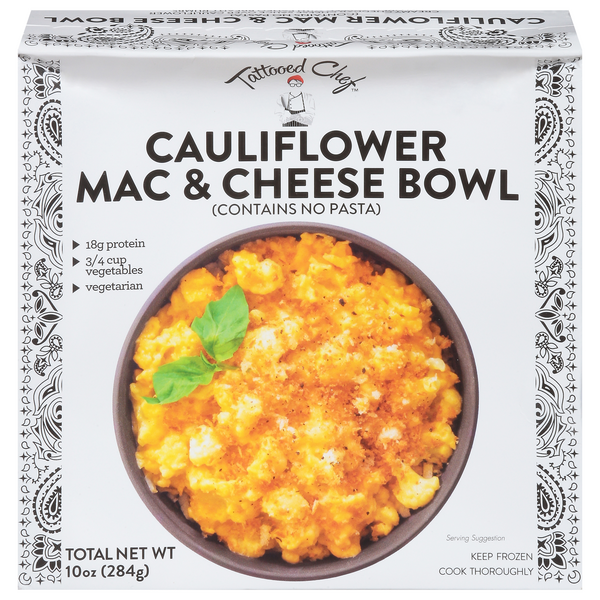 Save on Tattooed Chef Cauliflower Mac & Cheese Bowl Order Online