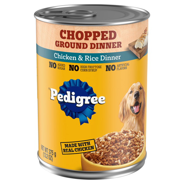 PEDIGREE Chopped Ground Dinner Chicken & Rice Adult Wet Dog Food