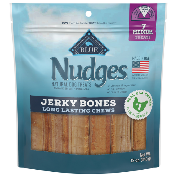 Save On BLUE Nudges Jerky Bones Natural Dog Treats Chicken Order Online 
