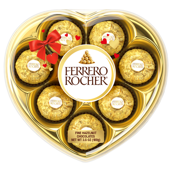 Ferrero Rocher Fine Hazelnut Chocolates Valentine's Day Candy Gift Box