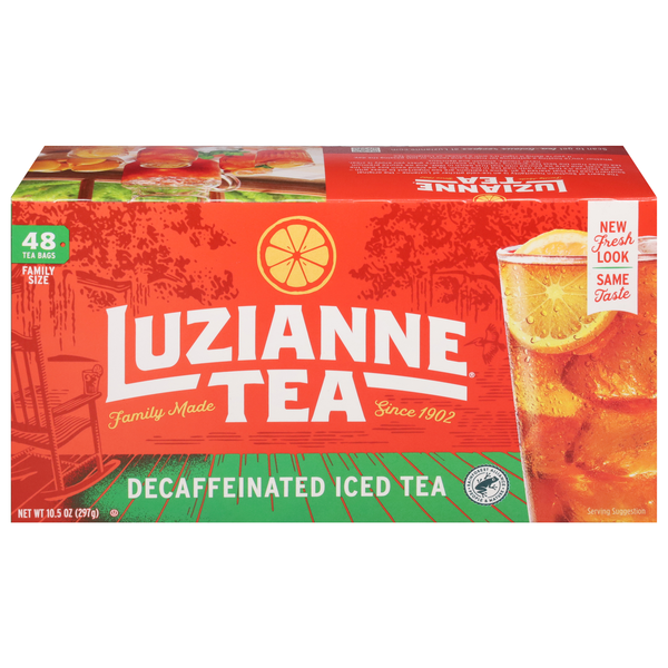 Luzianne Decaffeinated Family Size Iced Tea Bags