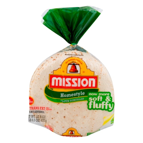 Mission Homestyle Flour Tortillas 8 Inch - 10 ct