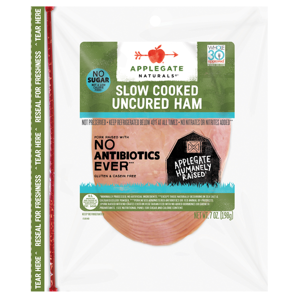 Applegate Naturals Slow Cooked Uncured Ham Sliced
