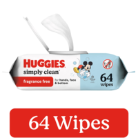 Huggies Simply Clean Fragrance Free Baby Wipes Pop-Top