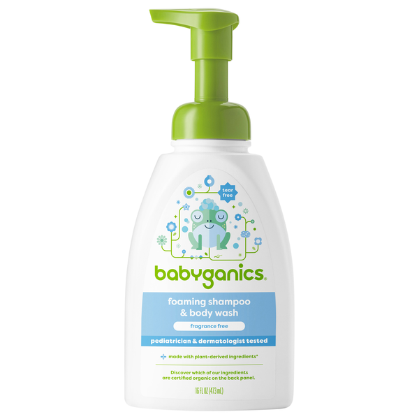BabyGanics Fragrance Free Foaming Shampoo + Body Wash