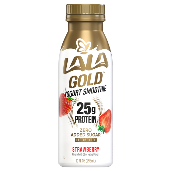 LALA Gold Lactose Free Strawberry 25g Protein Yogurt Smoothie