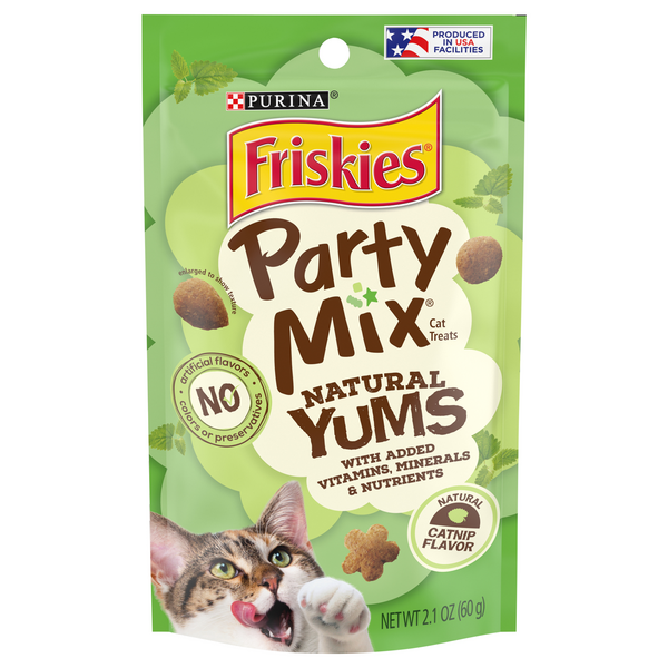 Save on Friskies Party Mix Cat Treats Natural Yums Catnip Flavor Order