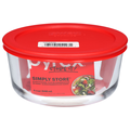 Pyrex Round Dish Storage with Red Lid 4 Cups