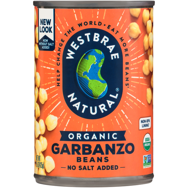 Westbrae Natural Organic No Salt Added Garbanzo Beans