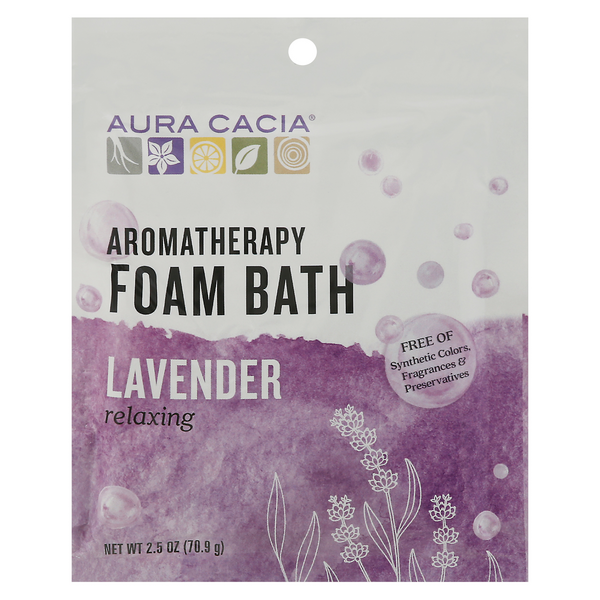 Aura Cacia Foam Bath Aromatherapy Calming & Relaxing Lavender