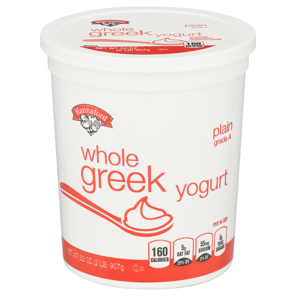 Hannaford Whole Milk Plain Greek Yogurt