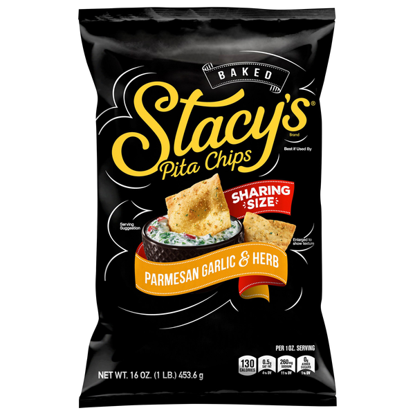 Stacy's Baked Pita Chips Parmesan Garlic & Herb Sharing Size
