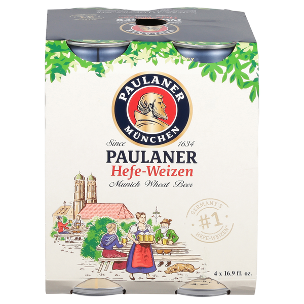Paulaner Hefe-Weizen Munich Wheat Beer - 4 pk