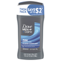 Dove Men+Care Clean Comfort 72H Antiperspirant Stick 2.6 oz/2 ct