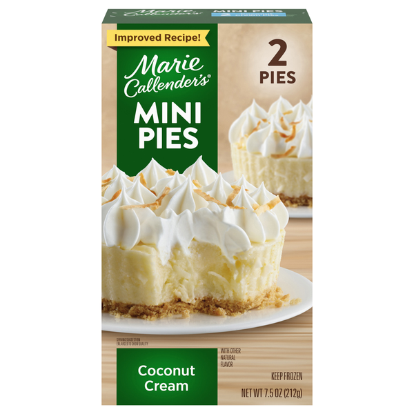 Marie Callender's Coconut Cream Mini Pies - 2 ct Frozen