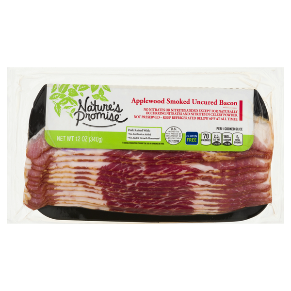 Nature's Promise Applewood Smoked Uncured Bacon Sliced