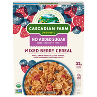 Cascadian Farm Organic No Added Sugar Mixed Berry Whole Grain Cereal