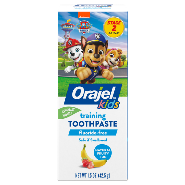Orajel Kids Paw Patrol Fruity Fun Fluoride-Free Training Toothpaste