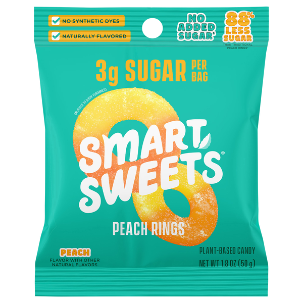 SmartSweets Peach Rings Chewy Candy