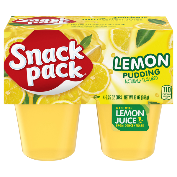 Snack Pack Lemon Pudding Cups - 4 ct