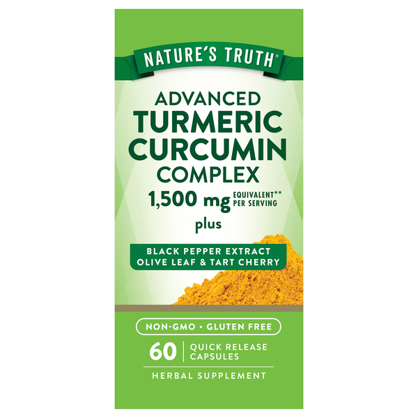 Nature's Truth Advanced Turmeric Curcumin Complex 1500 mg Capsules