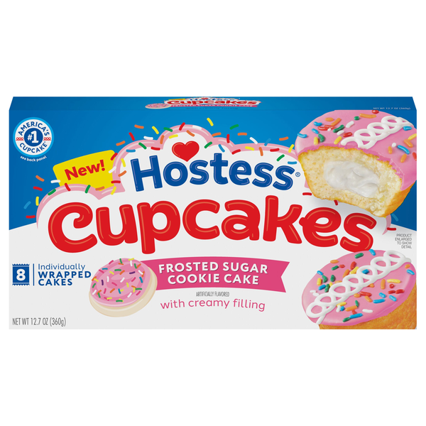 Hostess Cupcakes Frosted Sugar Cookie Snack Cakes - 8 ct