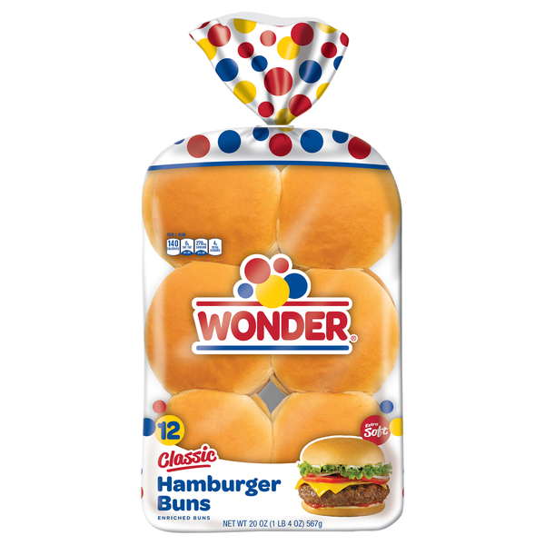 Wonder Classic Hamburger Buns - 12 ct