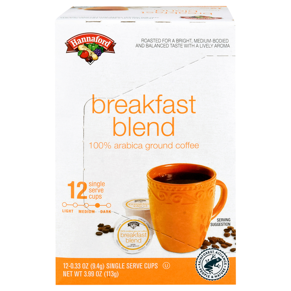 Hannaford Breakfast Blend Medium-Dark Roast Single Serve Coffee Cups