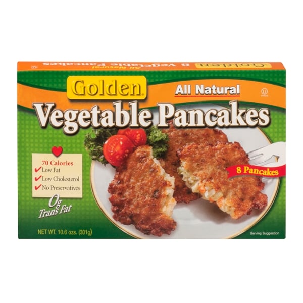 Save on Golden Vegetable Pancakes All Natural 8 ct Frozen Order