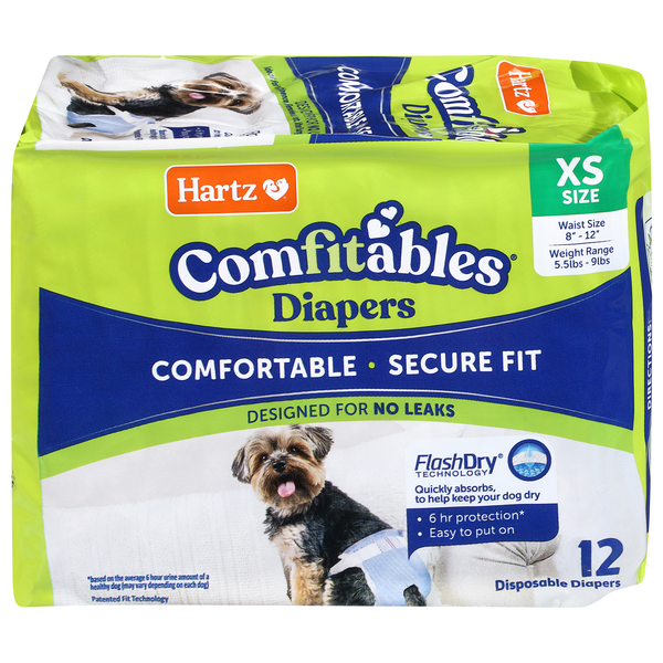Hartz Comfitables Disposable Dog Diapers Size XS