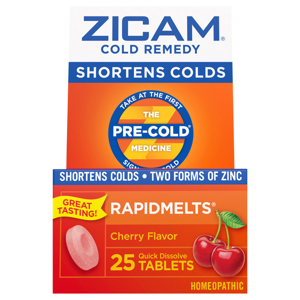 ZICAM Cold Remedy Homeopathic Rapidmelts Cherry Flavor Tablets