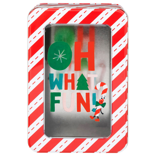 Save on Smart Living Holiday Square Window Lid Bake Tin Oh What Fun