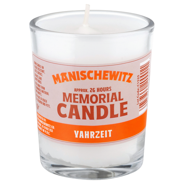 Manischewitz Memorial Candle Paraffin Wax