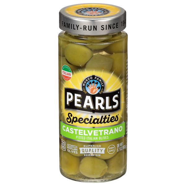 Pearls Specialties Italian Pitted Castelvetrano Olives