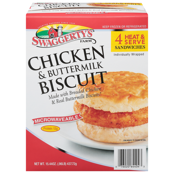 Save on Swaggerty's Farm Chicken & Buttermilk Biscuit Sandwiches 4 ct