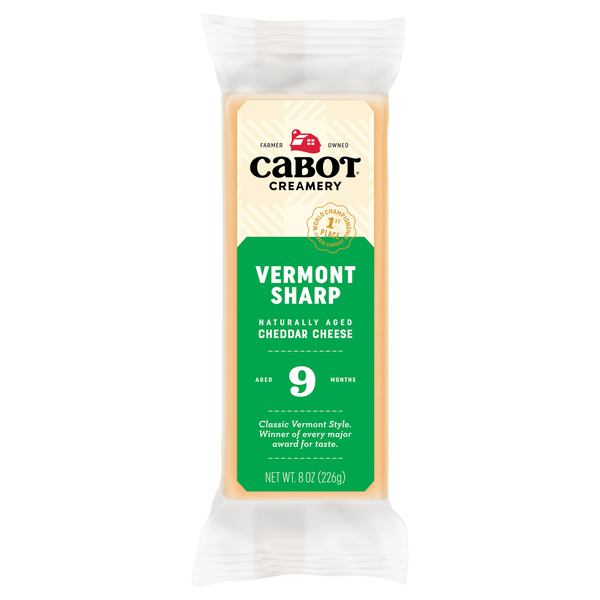 Cabot Naturally Aged Vermont Sharp Yellow Cheddar Cheese Block