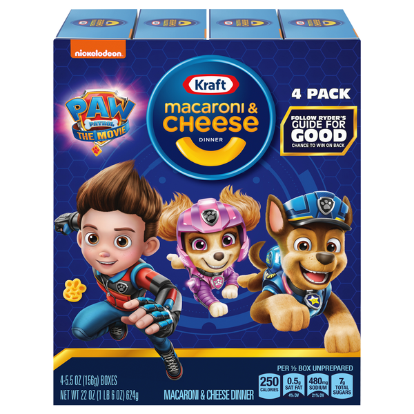 Kraft Paw Patrol Macaroni & Cheese Dinner - 4 ct