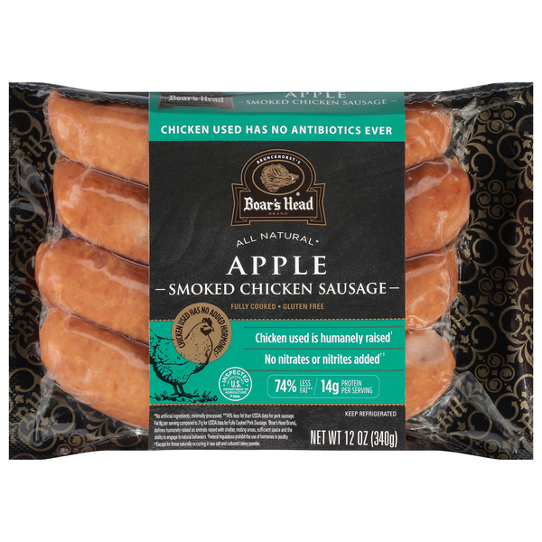 Boar's Head Natural Honeycrisp Apple Chicken Sausage - 4 ct