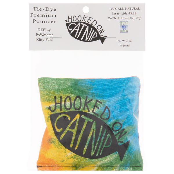 Hooked On Catnip Tie-Dye Premium Pouncer Cat Toy