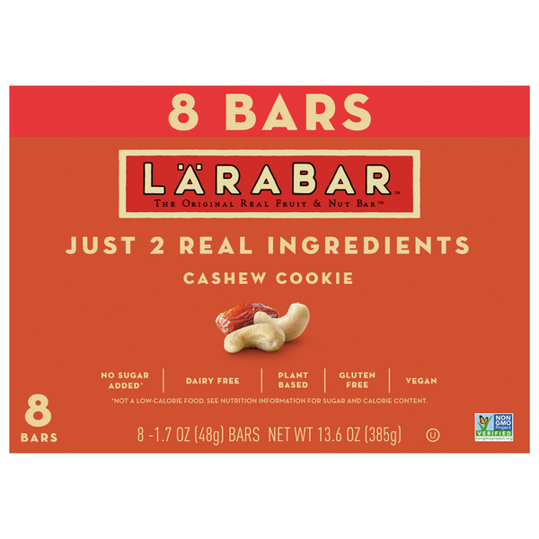 Save on LARABAR Fruit & Nut Food Bar Cashew Cookie Gluten Free 8 ct