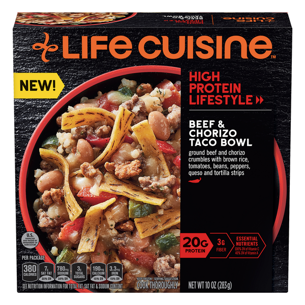 Save On Life Cuisine High Protein Lifestyle Bowl Beef Chorizo Taco Order Online Delivery Giant